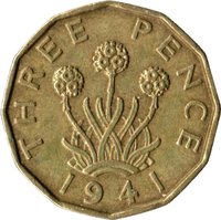 3 Pence reverse