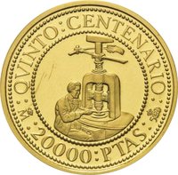 20000 Pesetas reverse