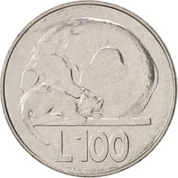 100 Lire reverse