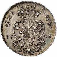 ¼ Riksdaler reverse