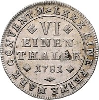 ⅙ Thaler reverse