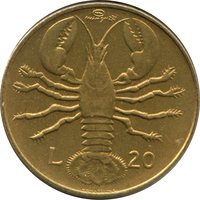 20 Lire reverse