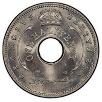 ½ Penny obverse