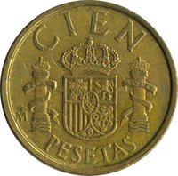 100 Pesetas reverse