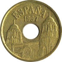 25 Pesetas obverse