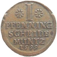 1 Pfennig reverse