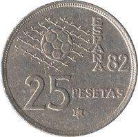 25 Pesetas reverse