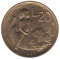 20 Lire reverse