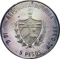 5 Pesos obverse