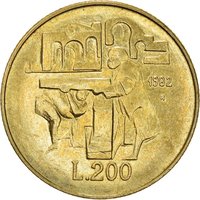 200 Lire reverse