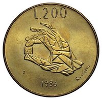 200 Lire reverse