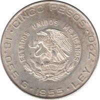 5 Pesos obverse