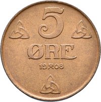5 Øre reverse