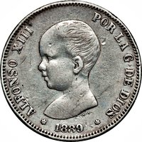 2 Pesetas obverse