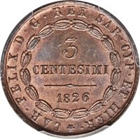 3 Centesimi reverse