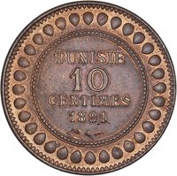 10 Centimes reverse