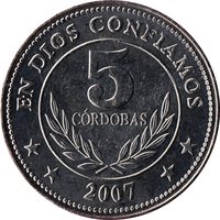 5 Córdobas reverse