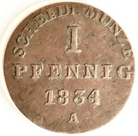 1 Pfennig reverse