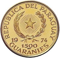 1500 Guaraníes obverse
