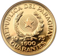 1500 Guaraníes obverse