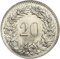 20 Rappen reverse