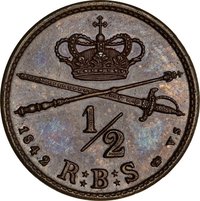½ Rigsbankskilling reverse
