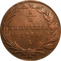 ½ Kreuzer reverse