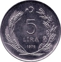 5 Lira reverse