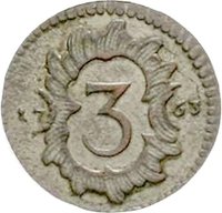 3 Pfennigs reverse