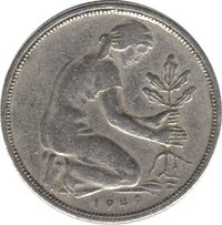 50 Pfennigs reverse