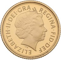 ¼ Sovereign obverse