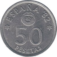 50 Pesetas reverse