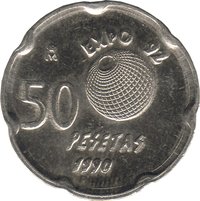 50 Pesetas reverse