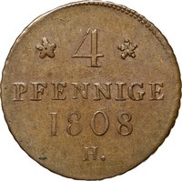 4 Pfennigs reverse