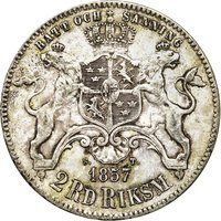2 Riksdaler Riksmynt reverse