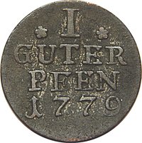 1 Pfennig reverse