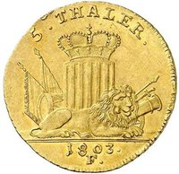 5 Thalers reverse