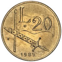 20 Lire reverse