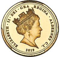 ¼ Sovereign obverse