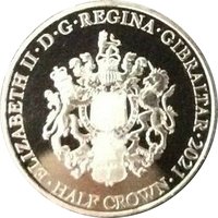 ½ Crown obverse