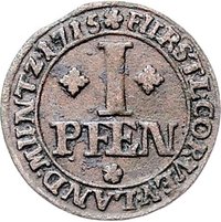 1 Pfennig reverse