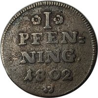 1 Pfennig reverse
