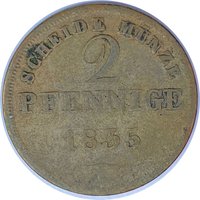 2 Pfennigs reverse