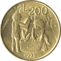 200 Lire reverse