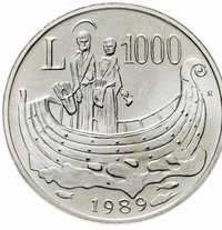 1000 Lire reverse