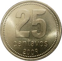 25 Centavos reverse