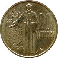 20 Centimes reverse