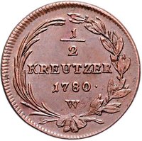 ½ Kreuzer reverse
