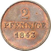 2 Pfennigs reverse