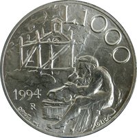 1000 Lire reverse